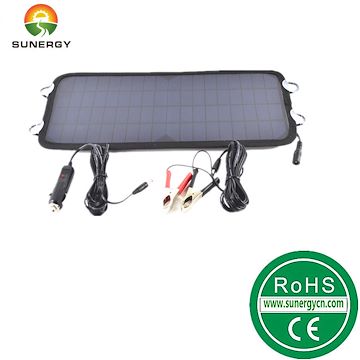 12V8.5W太陽能汽車充電器防電瓶虧電車載充電器